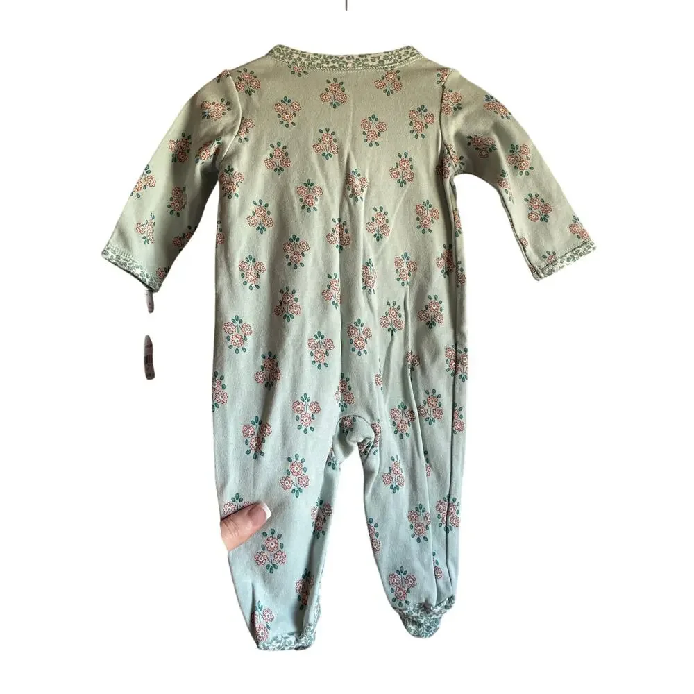 NWT! Baby Girl Mint Green Floral Onesie 3 Months